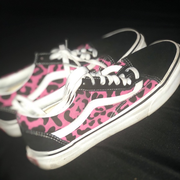 pink cheetah print vans